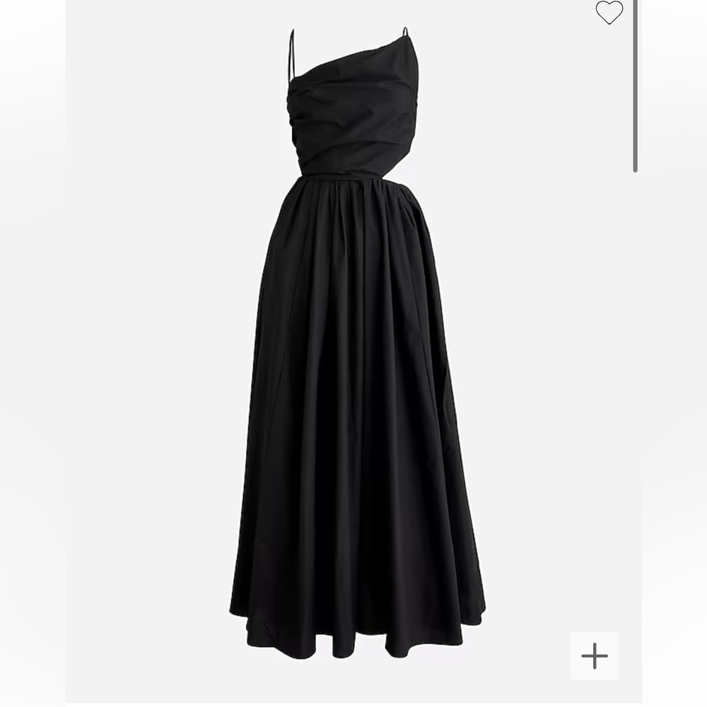 J.Crew Collection side-cutout midi dress in cotton poplin